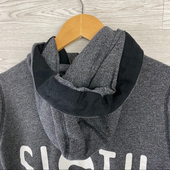 New Era Gray Zip Up Sweater with Hoodie - Picture 5 of 7